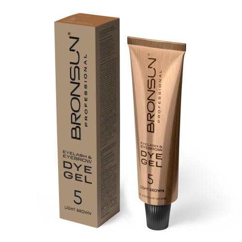 Краска для ресниц и бровей BRONSUN, цвет светло-коричневый #5, 15 мл фото 3