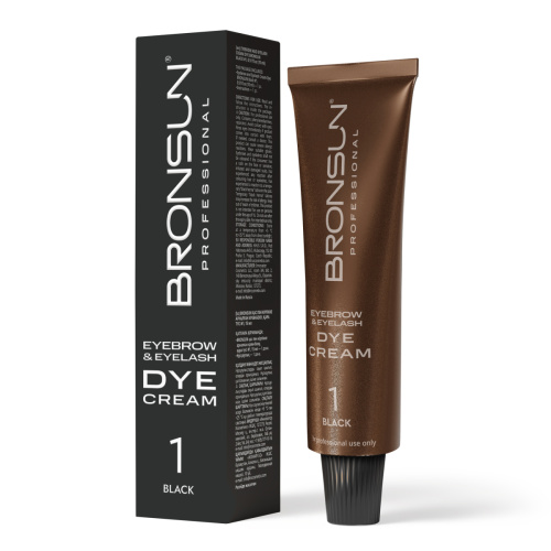 Крем-краска для бровей и ресниц BRONSUN, цвет черный #1, 15 мл фото 2