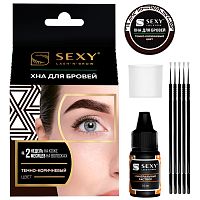 Набор для домашнего использования SEXY BROW HENNA (5 капсул), темно-коричневый цвет