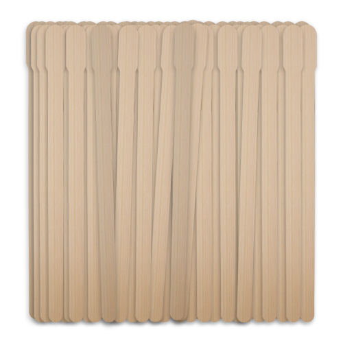 Шпатель деревянный для нанесения воска малый, 100 шт.